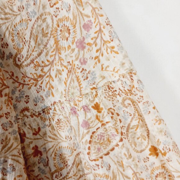 a.n.a. Medium Long Sleeve Paisley & Floral Print Top Cottage Core, Boho, Peasant - Picture 8 of 15